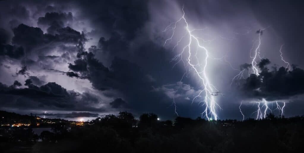 Harris County Woman Fights Back Against Ark Royal Insurance 1 Thunderstorm with lightning bolts on the Thai island